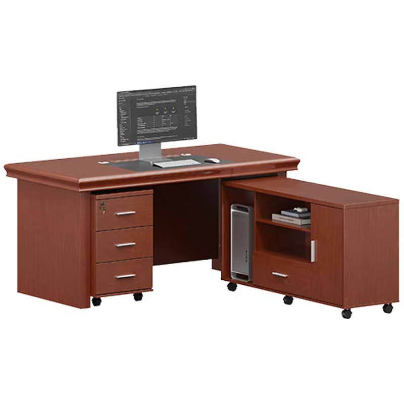 奇冠 QG-H37161 油漆班台办公桌  1600W*800D*760Hmm 胡桃色按（张）销售