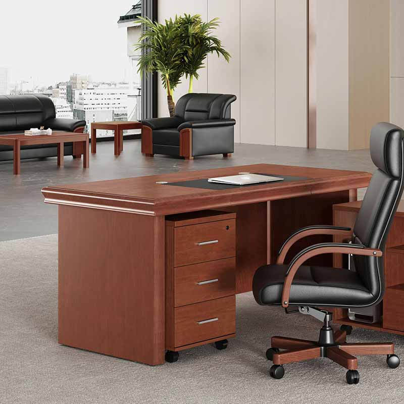 奇冠 QG-H37161 油漆班台办公桌  1600W*800D*760Hmm 胡桃色按（张）销售