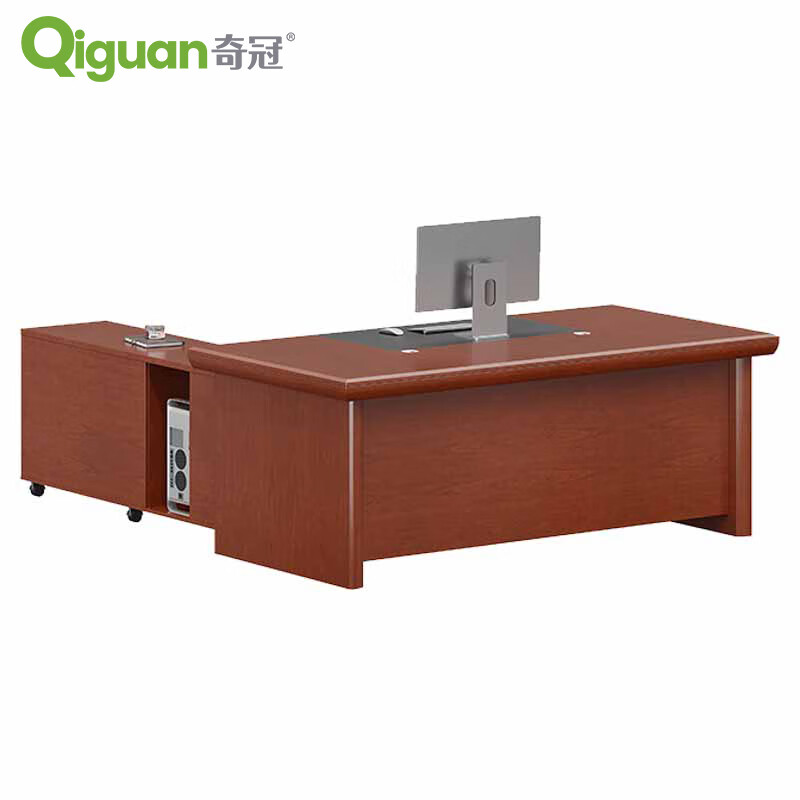 奇冠 QG-H2Y201 油漆中班台办公桌  2000W*1000D*760Hmm 胡桃色按（张）销售