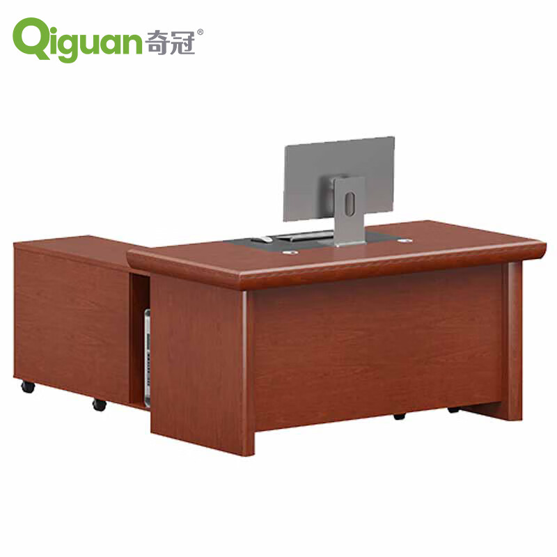 奇冠 QG-H2Y161 油漆中班台办公桌  1600W*800D*760Hmm 胡桃色按（张）销售