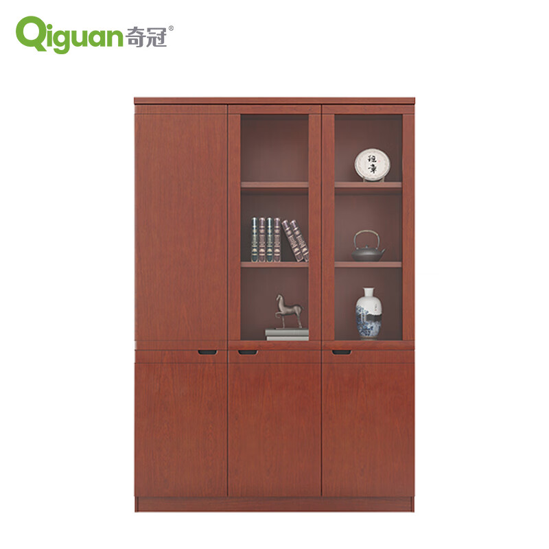 奇冠 QG-HMP103 油漆文件柜 (左) 1350W*420D*2000Hmm 胡桃色按（张）销售