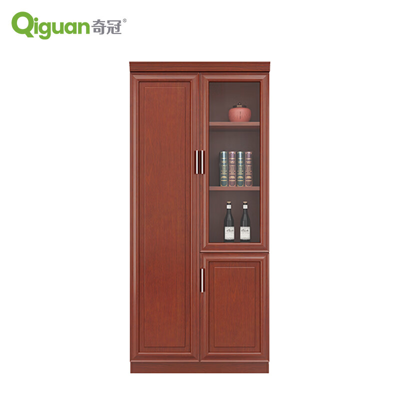 奇冠 QG-FMK102 油漆文件柜  (左) 900W*445D*2000Hmm 胡桃色按（张）销售