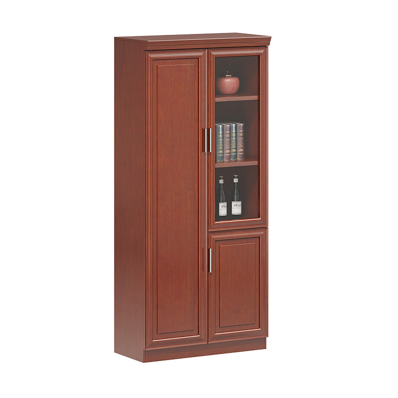 奇冠 QG-FMK102 油漆文件柜  (左) 900W*445D*2000Hmm 胡桃色按（张）销售