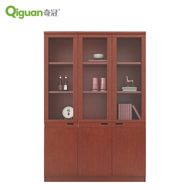 奇冠 QG-HMP203 油漆文件柜  1350W*420D*2000Hmm 胡桃色按（张）销售