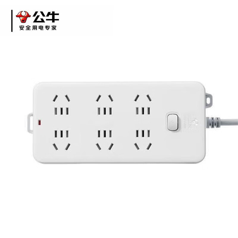 公牛 GN-216 排插 插线板/插排/接线板/拖线板 总控 6位 3米 白色 1个/包按（个）销售