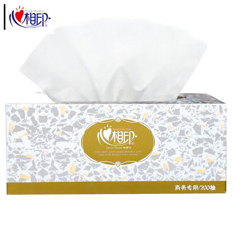 心相印 D200 盒抽抽纸 200抽 190*190mm 3盒/提 12提/箱按（包）销售