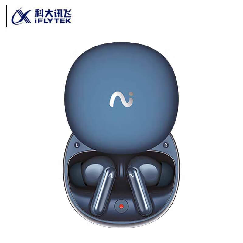 科大讯飞 Pro 3 无线蓝牙耳机  AI会议降噪 海洋蓝 录音翻译 适配苹果华为小米按（副）销售