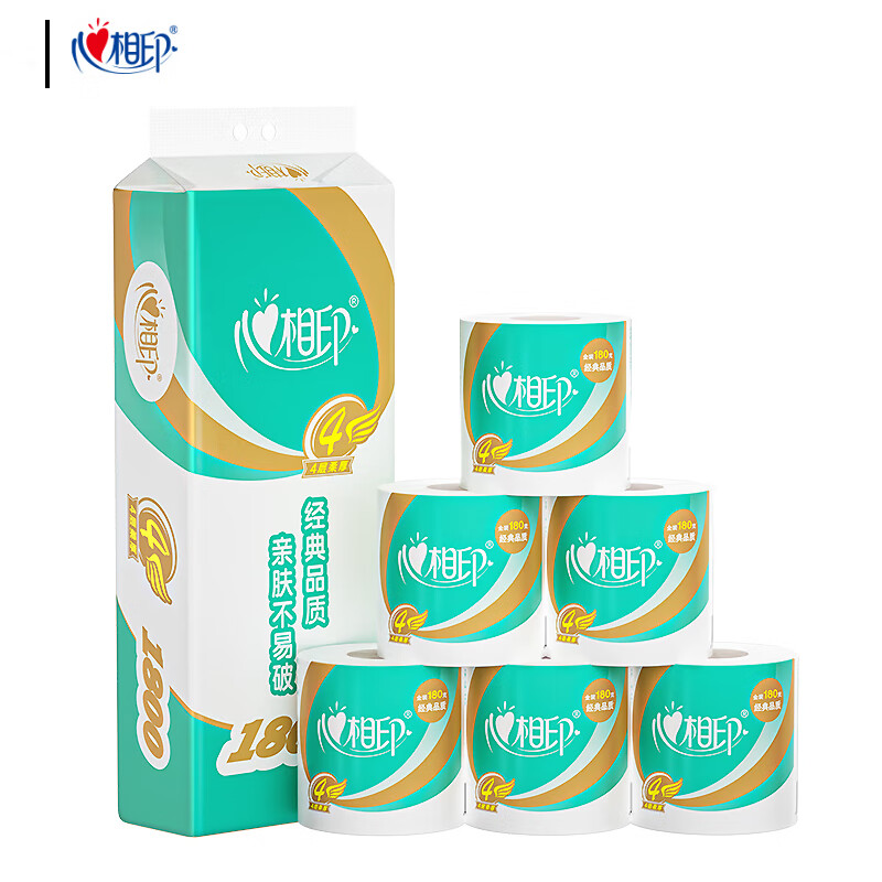 心相印 BT810 4层有芯卷纸  109*140mm 180g 10卷/提 6提/袋按（袋）销售