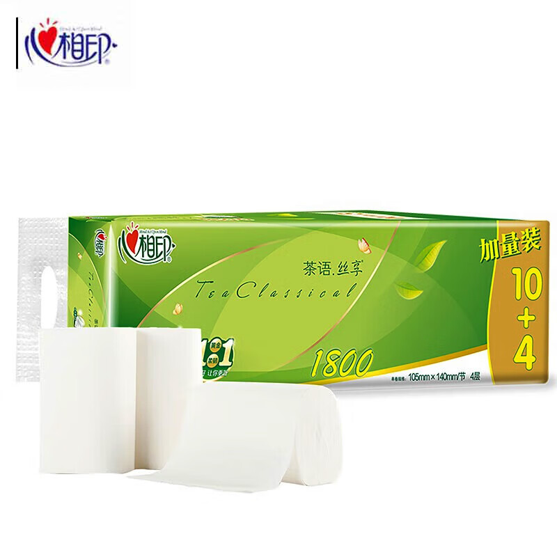 心相印 LR1112 无芯卷纸  茶语丝享系列105*140mm 4层 129g/卷 14卷/提按（提）销售