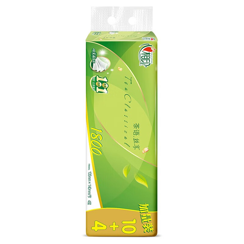 心相印 LR1112 无芯卷纸  茶语丝享系列105*140mm 4层 129g/卷 14卷/提按（提）销售