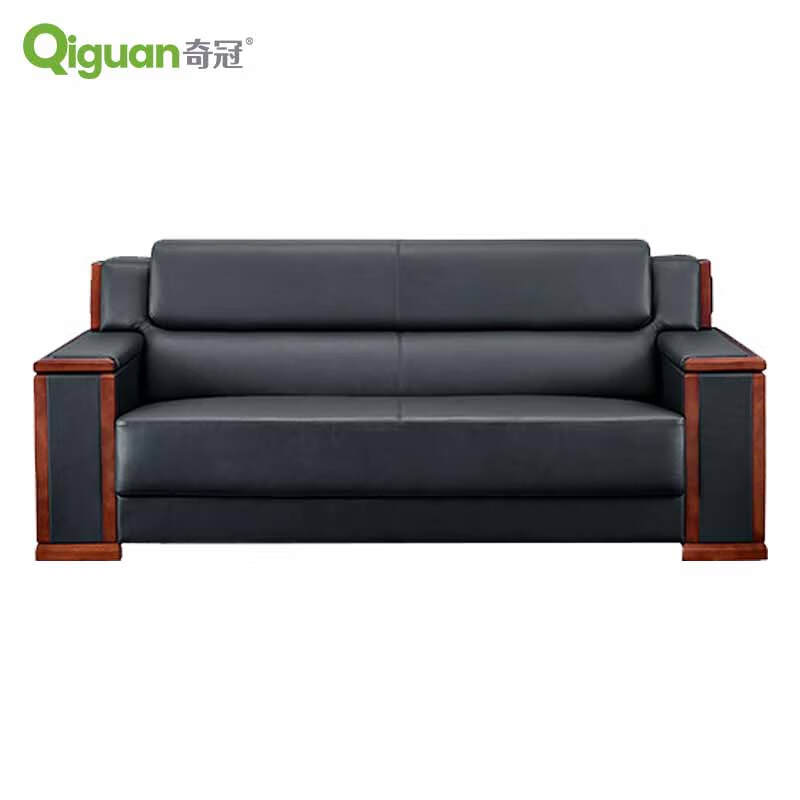 奇冠 QG-ST3-1035 三人位沙发  2100W*940D*900Hmm 黑色西皮按（张）销售