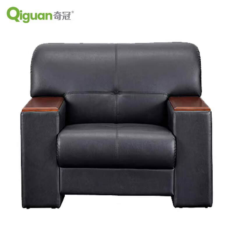 奇冠 QG-ST1-1032 单人位沙发  1000W*900D*840Hmm 黑色西皮按（张）销售