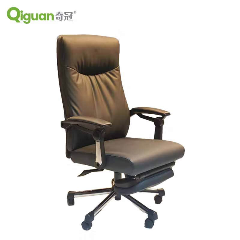 奇冠 QG-2416A 办公椅  转椅皮椅 黑色西皮按（把）销售