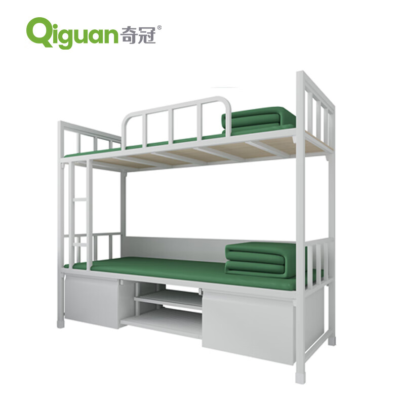 奇冠 钢制双层床宿舍床 2000*900*1800mm  灰白按（张）销售