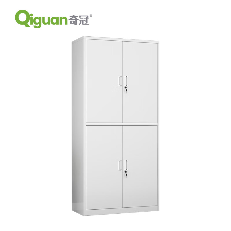 奇冠 钢制通双节文件柜 1800*850*390mm  常规 灰白按（张）销售