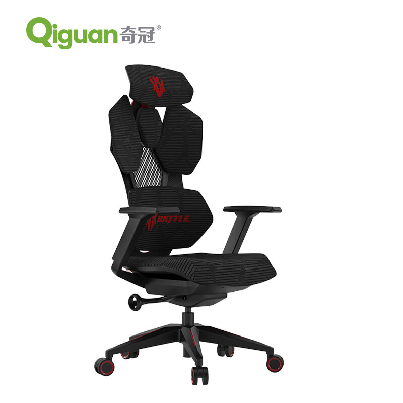 奇冠 QG-W201 人体工学椅办公椅 720*520*1200-1270mm 黑色网布按（把）销售