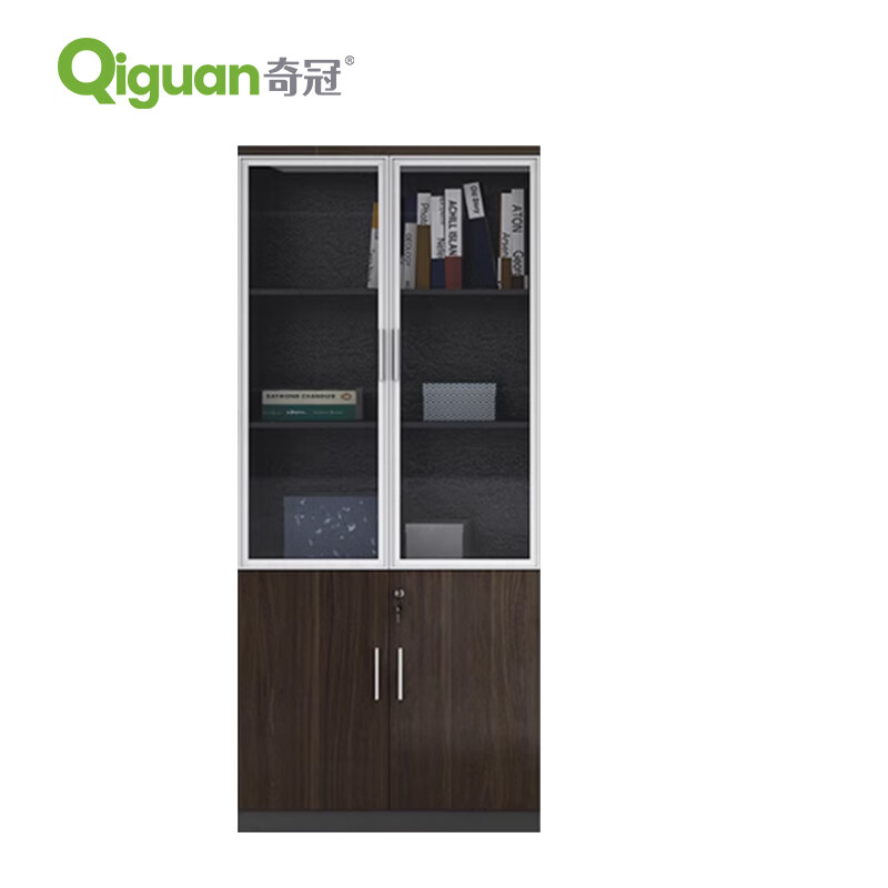 奇冠 书柜 800*400*2000mm 二门文件柜-1  金钻色按（张）销售