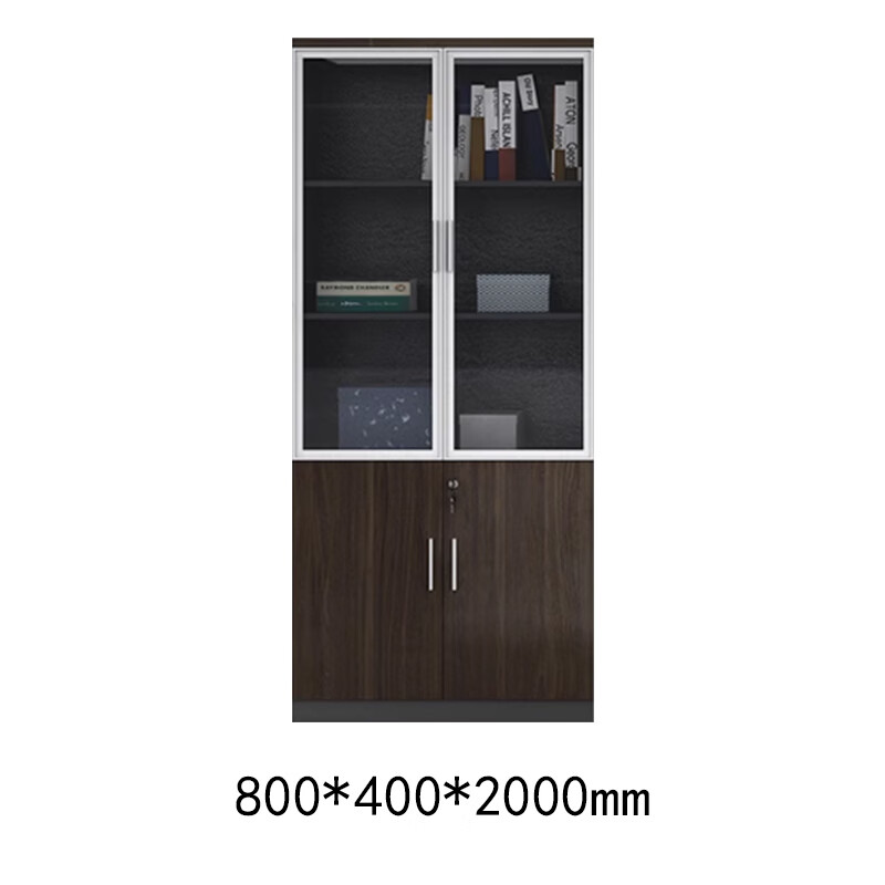 奇冠 书柜 800*400*2000mm 二门文件柜-1  金钻色按（张）销售