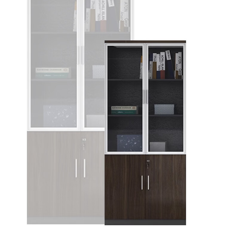 奇冠 书柜 800*400*2000mm 二门文件柜-1  金钻色按（张）销售