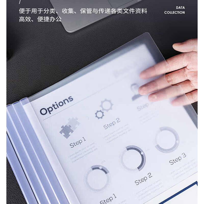 得力 63108 拉杆夹 A4透明抽杆报告夹 透明 8mm 10个/包 单位:包按(包)销售 得力 63108 拉杆夹 A4透明抽杆报告夹 透明 8mm 10个/包 单位:包按(包)销售