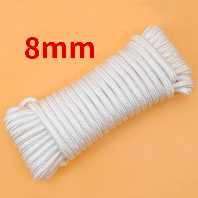 星辰创客 XGS-N08100 尼龙绳  耐磨编织绳货车捆绑绳晒衣绳 8mm*100m 白色 一捆装 捆按（捆）销售