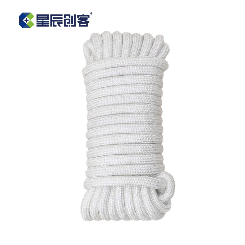 星辰创客 XGS-N10100 尼龙绳  耐磨编织绳货车捆绑绳晒衣绳 10mm*100m 白色 一捆装 捆按（捆）销售