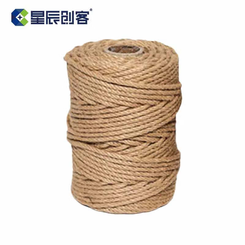 星辰创客 XGS-M0850 麻绳  优质粗麻绳装饰绳户外护栏捆绑绳部队攀爬拔河绳 8mm*50m 麻黄 一捆装 捆按（捆）销售