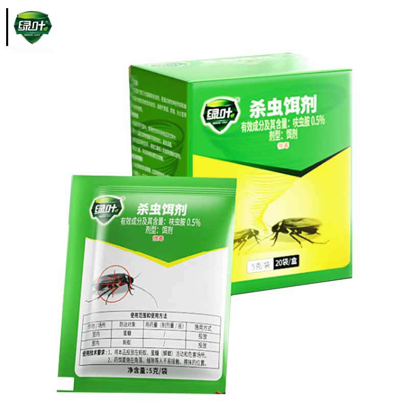 绿叶 GL01045 杀虫饵剂杀蟑饵剂  杀虫饵剂杀蟑饵剂 5g 0.5%呋虫胺(杀蟑) 20袋/盒按（盒）销售
