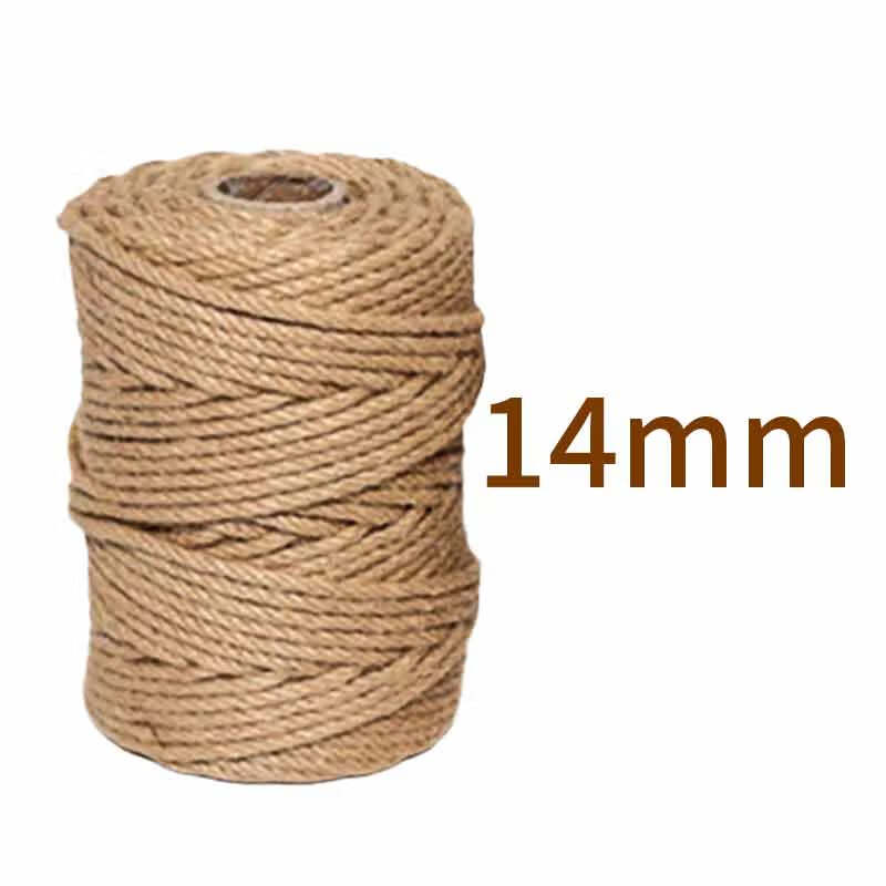 星辰创客 XGS-M1450 麻绳  优质粗麻绳装饰绳户外护栏捆绑绳部队攀爬拔河绳 14mm*50m 麻黄 一捆装按（捆）销售