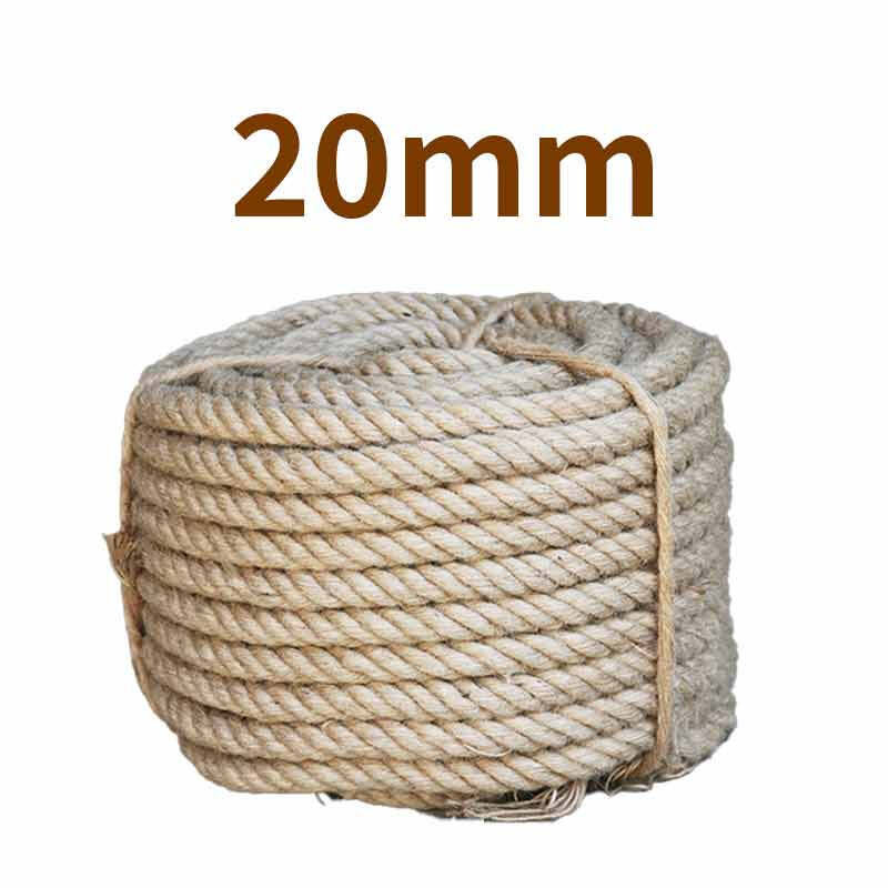 星辰创客 XGS-M2050 麻绳  优质粗麻绳装饰绳户外护栏捆绑绳部队攀爬拔河绳 20mm*50m 麻黄 一捆装 捆按（捆）销售