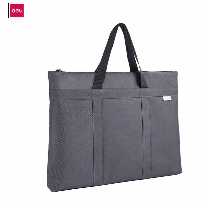 得力 63788 公文包  商务拉链袋 灰色 单位：个按（个）销售