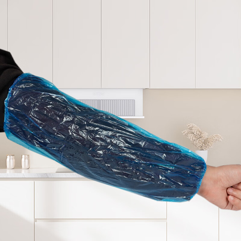 欧思卓 OAT-P09 一次性pe袖套  防水防油防污 均码 100只/包 蓝色 包按（包）销售