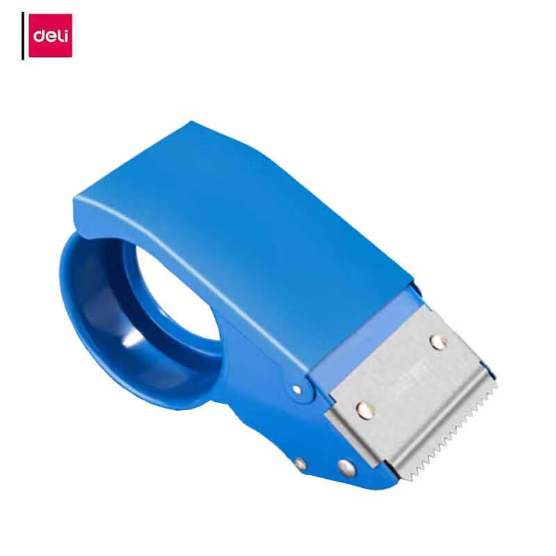 得力 0824 金属封箱器  蓝色 适用60mm及以下胶带 单位：只按（只）销售