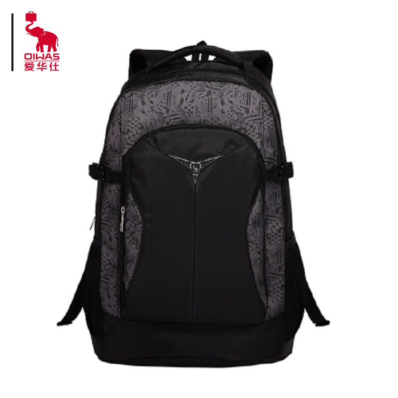 爱华仕 OCB4000MG 运动休闲双肩包  黑色 330*215*480mm 约34L按（个）销售