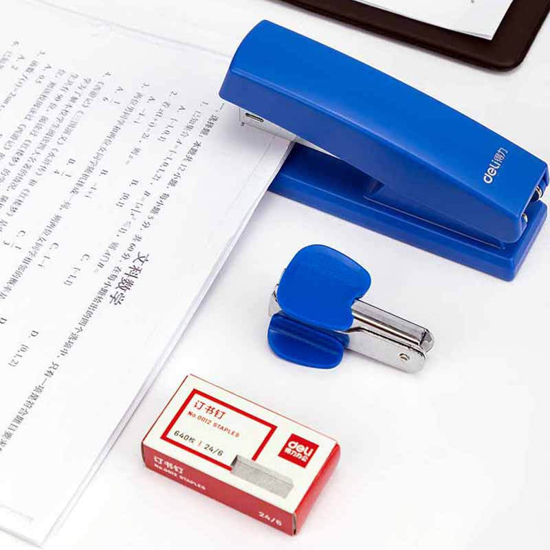 得力 0354 订书机  蓝色 订书器+订书钉+起钉器 3件套 单位：套按套销售