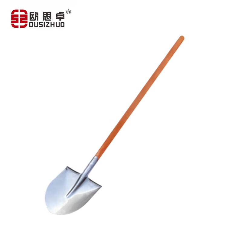 欧思卓 YMQ-JY07 尖锹  带柄农用工具铁铲挖土 30*24cm 1.2m杆 中号 本色 个按（个）销售