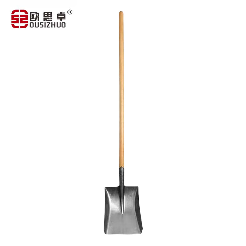 欧思卓 YMQ-FY08 方锹  带柄农用工具铁铲挖土 30*24cm 1.2m杆 中号 本色 个按（个）销售