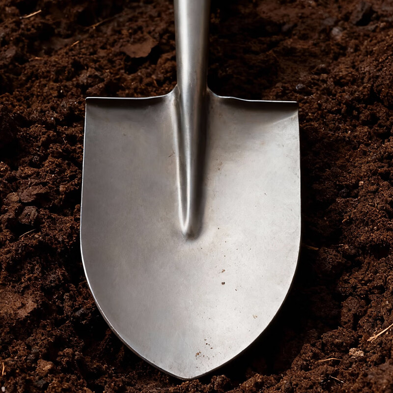 欧思卓 YMQ-J09 尖锹头  农用工具铁铲挖土 30*24cm 中号 本色 个按（个）销售