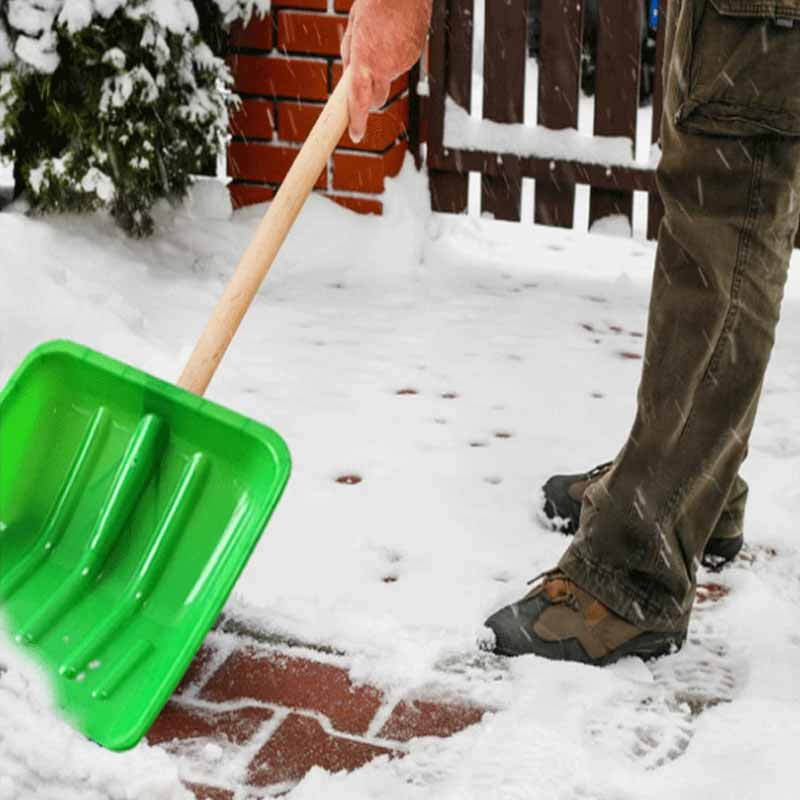 欧思卓 YMQ-XY04 推雪铲  带杆塑料除雪推雪加金属片 41*46cm 1.2m杆 大号 绿色 个按（个）销售