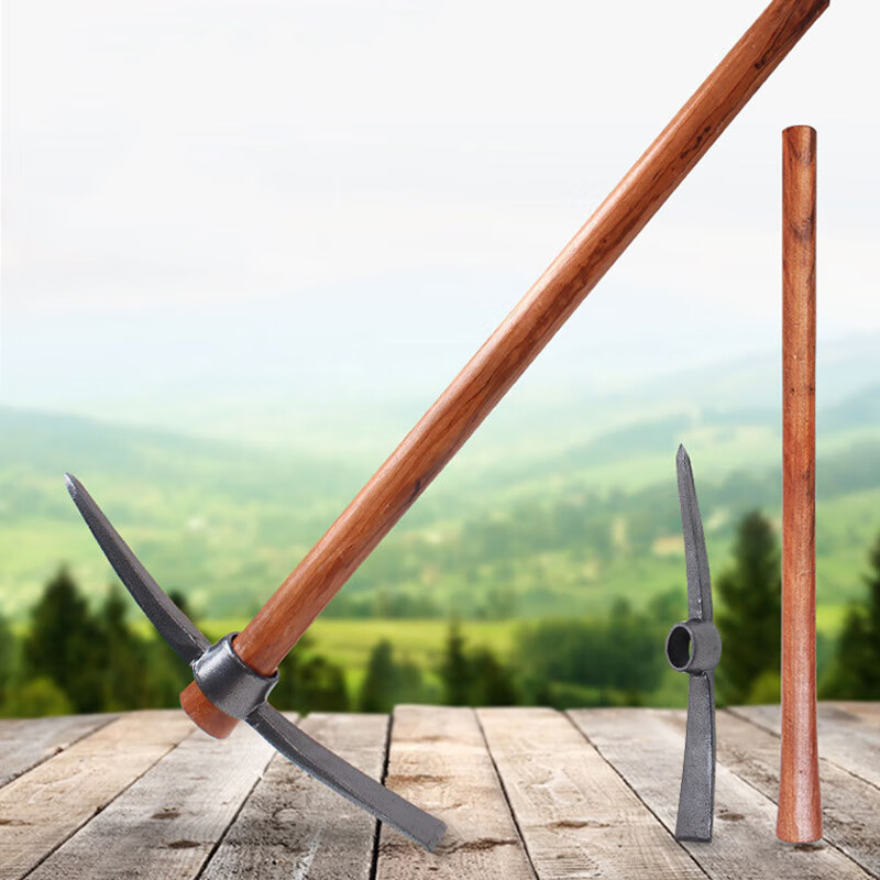 欧思卓 YMG-G08 十字镐  带镐柄洋镐农用十字镐镐头 52.5*5.5cm 大号 黑色 个按（个）销售