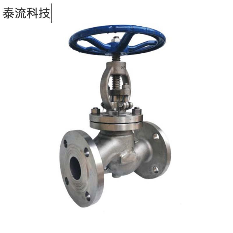 泰流科技 J41H-16P DN20 PN16 不锈钢法兰截止阀  台按（台）销售