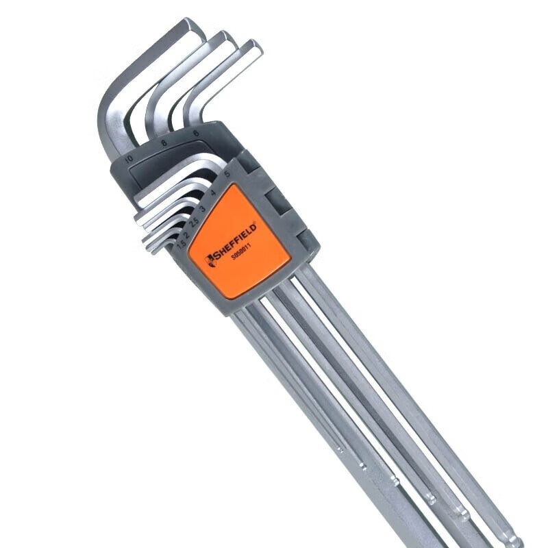 钢盾 S050011 内六角扳手组套 1.5-10mm 公制特长球头 9件套 单位:套按(套)销售 钢盾 S050011 内六角扳手组套 1.5-10mm 公制特长球头 9件套 单位:套按(套)销售