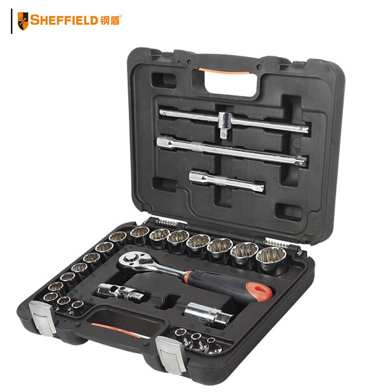 钢盾 S020001 英制套筒组套  12.5mm系列 25件套 单位：套按（套）销售