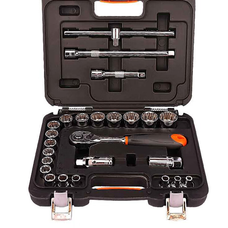 钢盾 S020001 英制套筒组套 12.5mm系列 25件套 单位:套按(套)销售 钢盾 S020001 英制套筒组套 12.5mm系列 25件套 单位:套按(套)销售