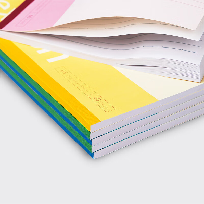 得力 7664 无线装订本 混色 B5 60张 6本/包 单位:包按(包)销售 得力 7664 无线装订本 混色 B5 60张 6本/包 单位:包按(包)销售