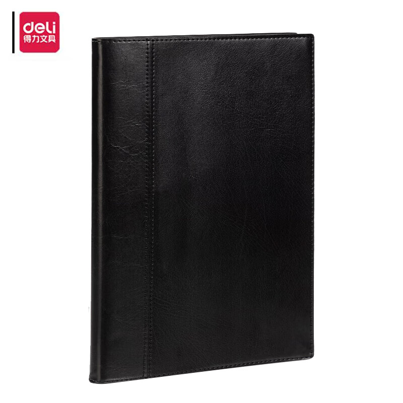 得力 7913 笔记本  得力商务经典撞色皮面本 黑色 48k 120页 单位：本按（本）销售