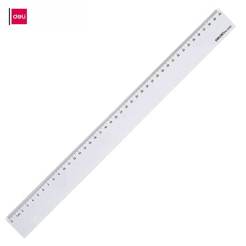 得力 6240 直尺  透明 40cm 单位：把按（把）销售
