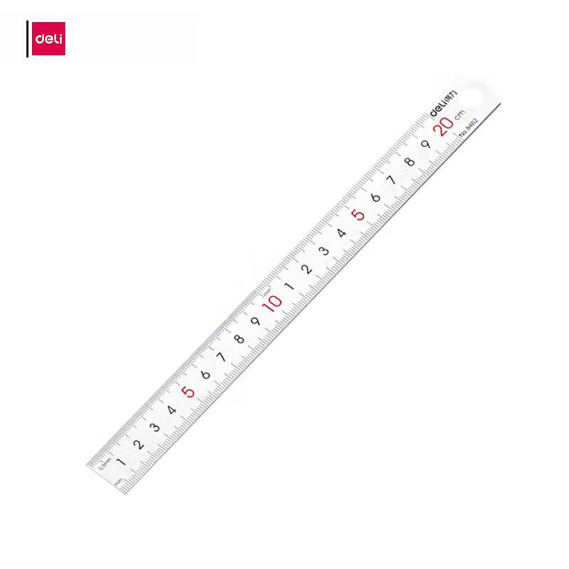 得力 8462 不锈钢直尺  银色 20cm 单位：把按（把）销售