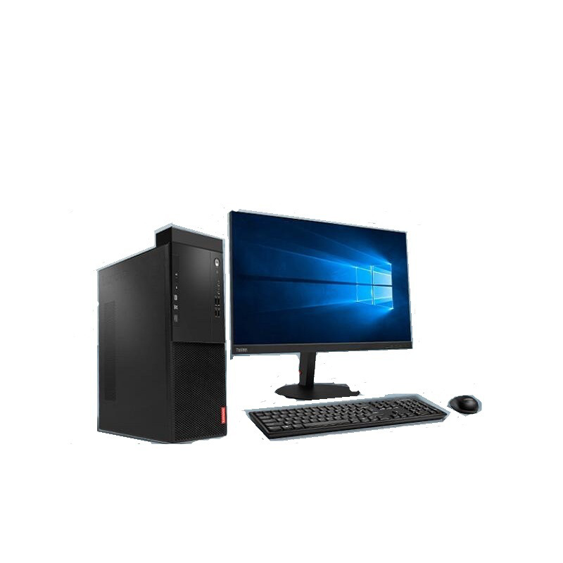 00联想 启天m415 商务台式电脑套机 i5/8g/1t 128ssd/2g/21 英寸 黑色